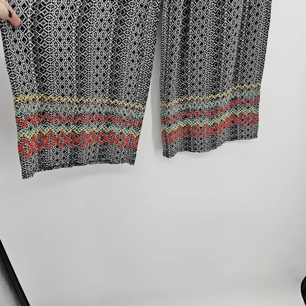 Ivy Jane embroidered Smocked flowy wide leg pants women's size extra small